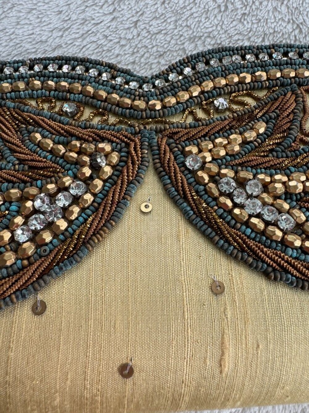 Beaded Rhinestone Mini Handbag - Picture 4 of 12
